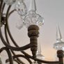 Old Brass&Cut Glass Chandelier Image 6