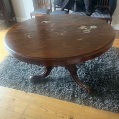 Victorian Mahogany Table, with Pod and Six chairs