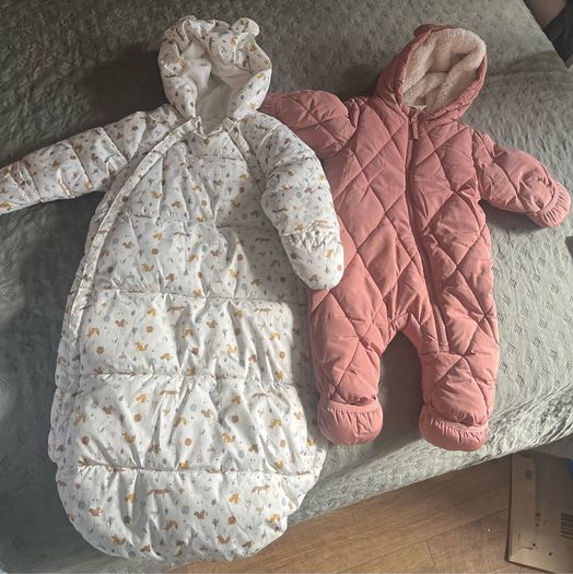 pramsuit overall babygirl stuffed size 0-3 0-6 month 62 68