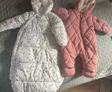pramsuit overall babygirl stuffed size 0-3 0-6 month 62 68