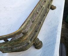 Victorian brass fender