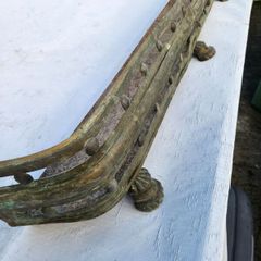 Victorian brass fender