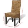 Dining Chairs 6 pcs Abaca and Solid Mango Wood Image 9