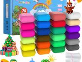 Air Dry Clay Kit, 24 Colors Modeling Clay for Kids,with free tools and Manuals,Wonderful Air Hardening Clay,Educational Creative Gift for Kids.
