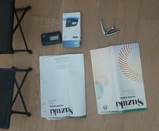 Guitar Accessories and Susuki Books 1 and 2