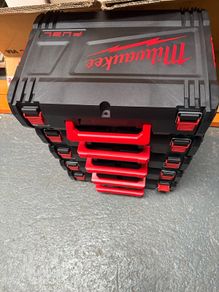 Milwaukee 5 x storage cases inserts can be removed