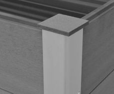 Garden Raised Bed WPC 150x50x54 cm Grey