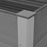 Garden Raised Bed WPC 150x100x91 cm Grey Image 4