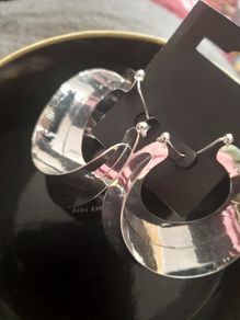 Earrings.  Pilgrim metal large hoop earrings. New
