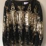 BNWT Savida black gold sequin blouse size small Image 5