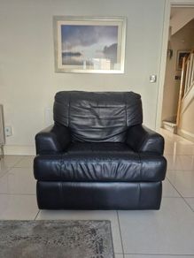 Black Leather recliner chair