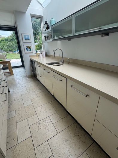 Cream High Gloss Kitchen