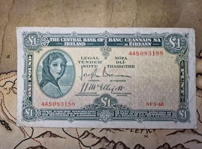 1 Pound Lady Lavery 31/5/48 IRISH NOTE