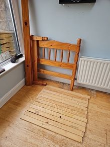 wooden bed frame