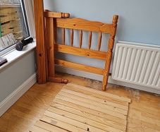 wooden bed frame
