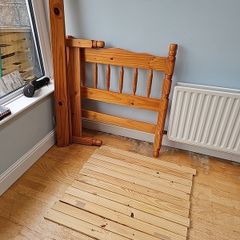 wooden bed frame