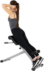 Foldable Hyperextension Roman Chair w/Back Extension, Home Gym Sit Up Bench for Glute & Ab Workouts, Optional Adjustment Incline & Multi-Function Heavy-Duty Exercise Equipment