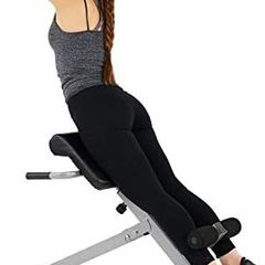 Foldable Hyperextension Roman Chair w/Back Extension, Home Gym Sit Up Bench for Glute & Ab Workouts, Optional Adjustment Incline & Multi-Function Heavy-Duty Exercise Equipment