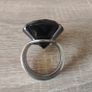 Romantic Props Decoration Two Large Black Diamonds rings Image 6