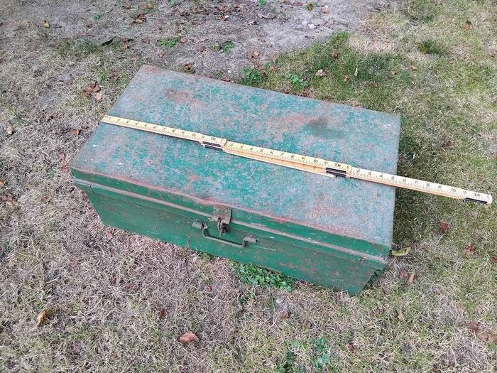 old metal trunk