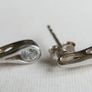 Vintage Sterling Silver 925 CZ Loop Drop Earrings 1,54g Image 9