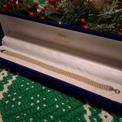 Solid Gold Bracelet chainlink 9 carat gold 18cm