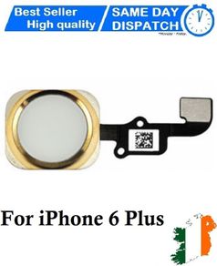 New Fingerprint Touch ID Home Button Flex Cable For iPhone 6 Plus + Gold - FHT22IPHB