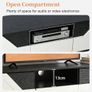 TV Lowboard Standing 120 cm, TV Cabinet with 2 Doors, TV Board for TVs up to 50 Inches, TV Cabinet with Drawer and Open Compartment for Living Room and Bedroom, Black and White Image 5