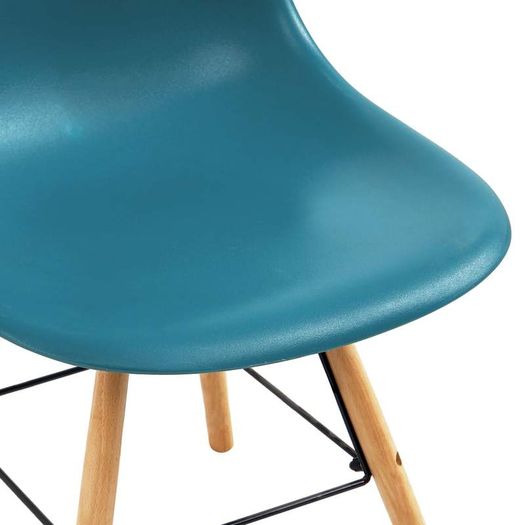 3 Piece Dining Set Plastic Turquoise