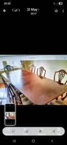 8 seater dining room table and chairs