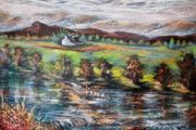 Pastoral Landscape Painting 87x65cm on canvas
