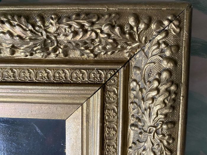 A Very Old Oilagraph Of A Lady In A Nice Frame