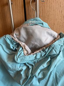 Aqua blue rain jacket Raincoat waterproof jacket uk14 blue and grey