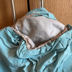 Aqua blue rain jacket Raincoat waterproof jacket uk14 blue and grey