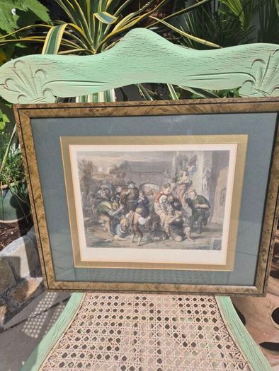 Antique Coloured Engraving