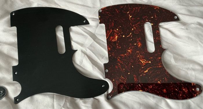 guitar pedals and tele scratchplates