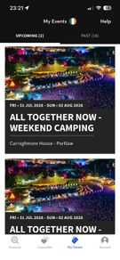All together now weekend camping ticket
