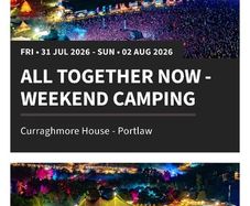 All together now weekend camping ticket