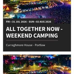 All together now weekend camping ticket