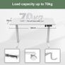 NEW SALE | 120 x 60cm Electric Standing Desk with USB Charging Port (New Sedentary Reminder), Height Adjustable Standing Desk with Cable Tray and Wheels Image 5