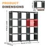 12 Cube Storage Unit Book shelf,DIY Bookcase, Multi-Use Open Storage Shelves for Bedroom, Living Room,Office,Closet, Black Cubicle Rack Image 2