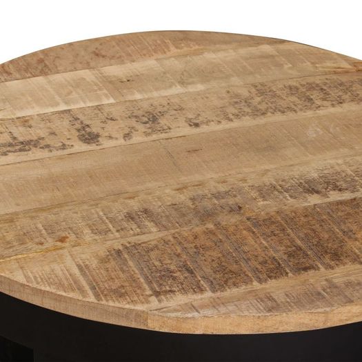Side Table Solid Rough Mango Wood 60x40 cm
