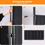 6 Panel Large Folding Room Divider, 10FT Wide Portable Room Partition Wall Dividers, Indoor Outdoor Tall Privacy Screen for Bedroom Dining Room Office Restaurant Hospital, 120"x68", Black Image 7