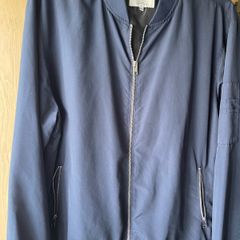 JACK & JONES Blue Bomber Mens Jacket size XXL ,Full Zip