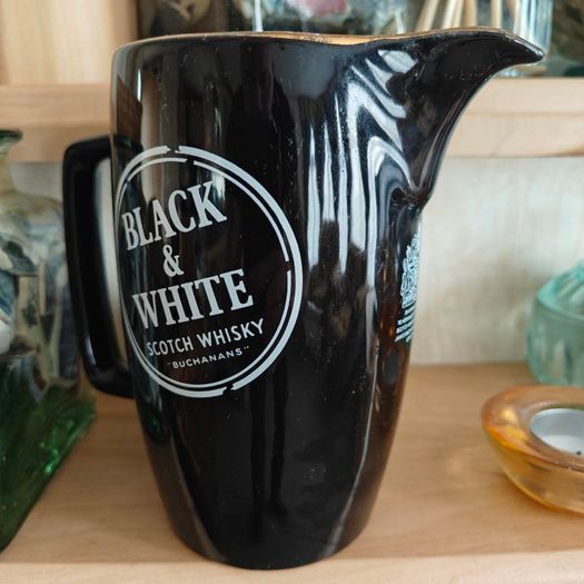 Black and White Scotch Whisky water jug, Whiskey collectable, UK Wade made