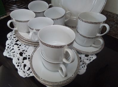 Royal Doulton Platinum Tea /Coffee Cups & Saucers