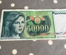 Old Yugoslavia Banknote 50,000 Dinara