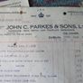 John C Parkes Dublin Receipt 1926 Image 2