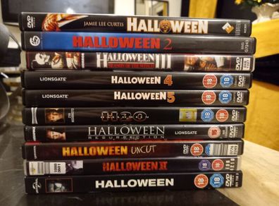 Halloween 10 Movie DVD Collection 1978-2018 Michael Myers slasher horror