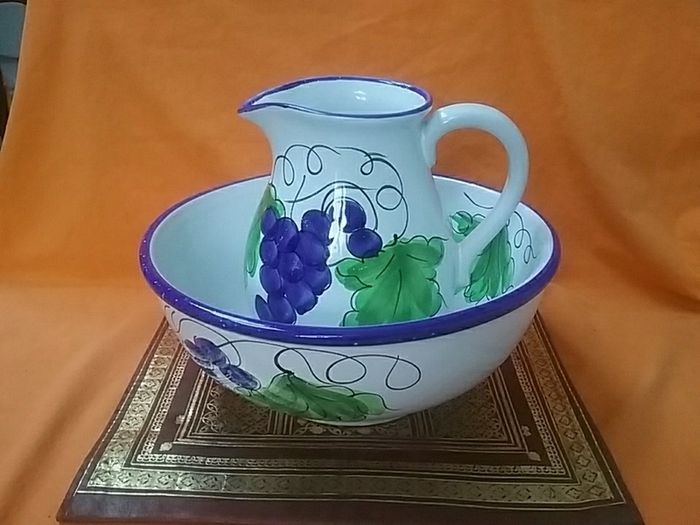 Large Pitcher and Bowl